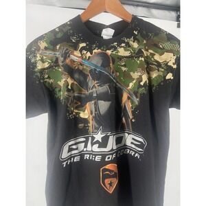 NEW-Kids GI Joe "The Rise of Cobra" Black Camo Ninja Graphic Tee Size Medium